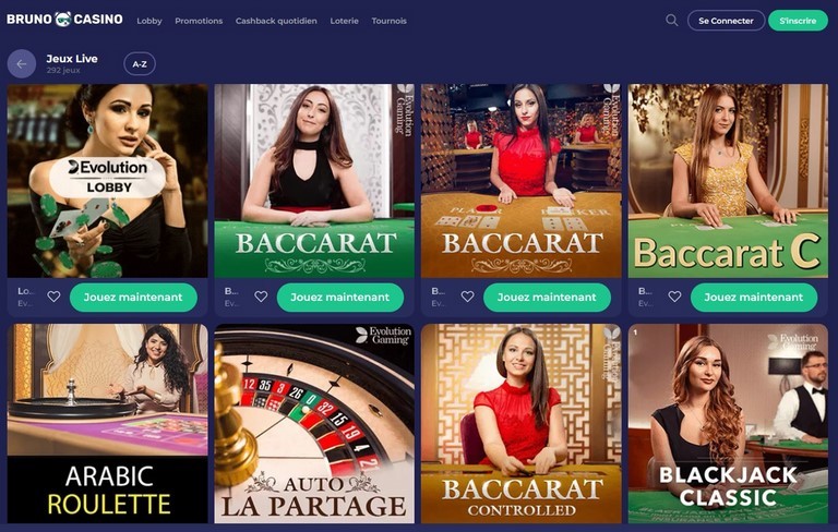Croupiers en direct Bruno Casino Croupiers en direct Bruno Casino